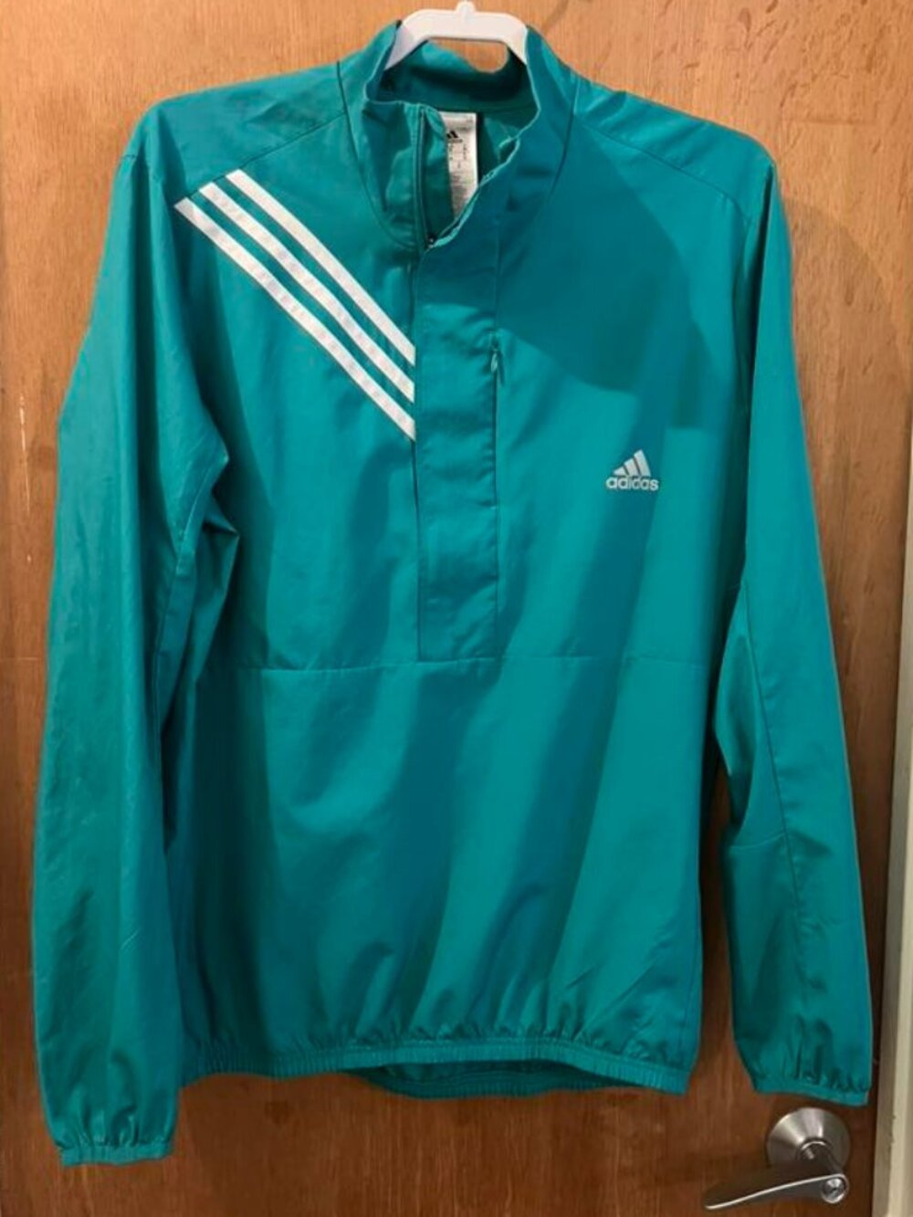🐻Size M - Adidas - Turquoise Half-Zip Long Sleeve Jacket